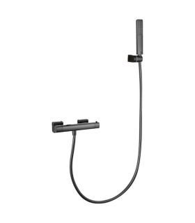 Set Doccia Termostatico con supporto TOSCANA Black gun matel