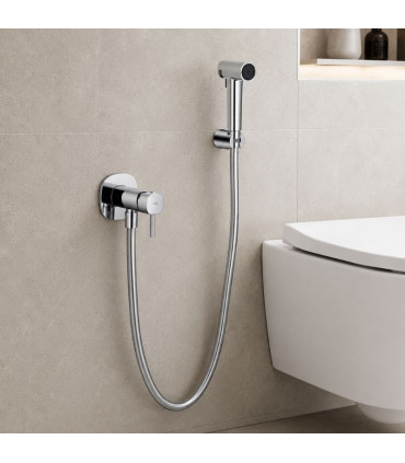 Doccia Igienica per Bidet con rubinetto incassato TOSCANA Cromo