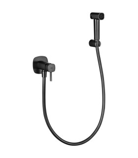 Doccia Igienica per Bidet con rubinetto incassato TOSCANA Black gun metal
