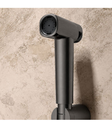 Doccia Igienica per Bidet con rubinetto incassato TOSCANA Black gun metal
