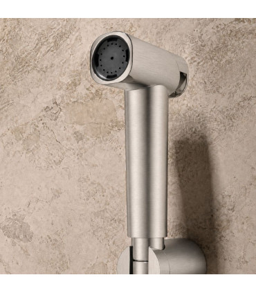 Doccia Igienica per Bidet con rubinetto incassato TOSCANA Nichel