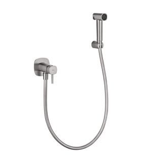 Doccia Igienica per Bidet con rubinetto incassato TOSCANA Nichel