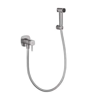 Doccia Igienica per Bidet con rubinetto incassato TOSCANA Nichel