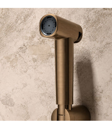 Doccia Igienica per Bidet con rubinetto incassato TOSCANA Oro rosa