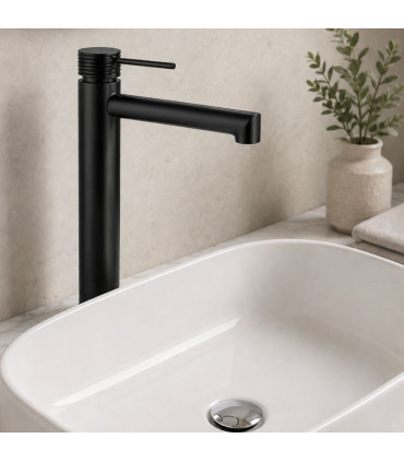 Rubinetto per lavabo a canna alta FIRENZE Nero