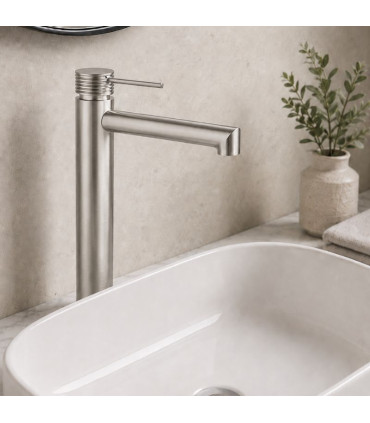 Rubinetto per lavabo a canna alta FIRENZE Nichel