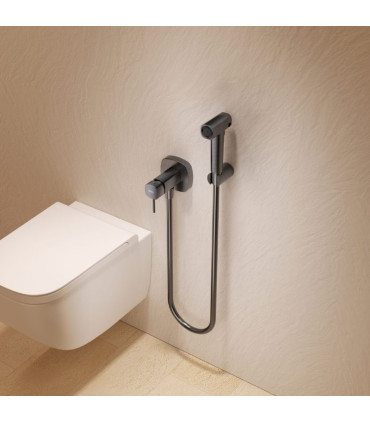 Doccia Igienica per Bidet con rubinetto incassato FIRENZE Black gun metal