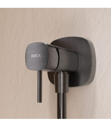 Doccia Igienica per Bidet con rubinetto incassato FIRENZE Black gun metal