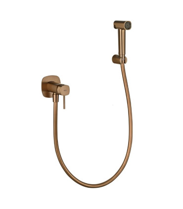 Doccia Igienica per Bidet con rubinetto incassato FIRENZE Oro rosa