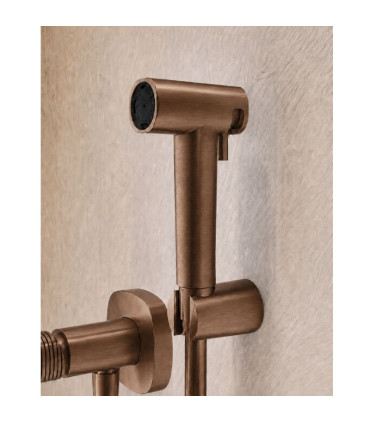 Doccia Igienica per Bidet con rubinetto incassato FIRENZE Oro rosa