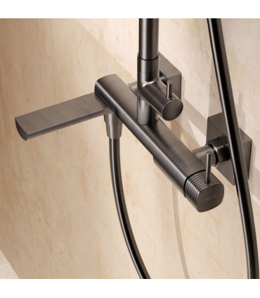 Set Rubinetto Monocomando per Vasca da bagno FIRENZE Black gun metal