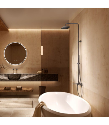 Set Rubinetto Monocomando per Vasca da bagno FIRENZE Black gun metal