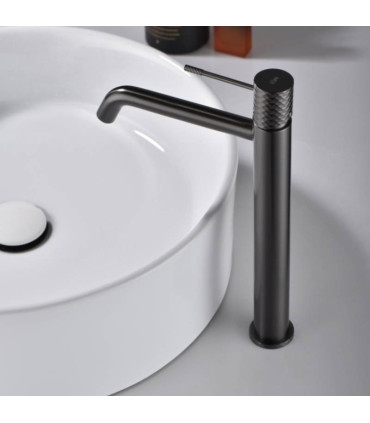 Rubinetto per lavabo a canna alta GENOVA Black gun metal