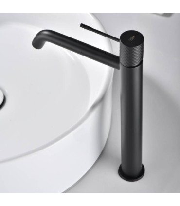 Rubinetto per lavabo a canna alta GENOVA Nero