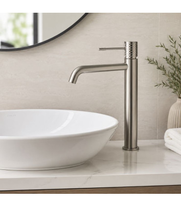 Rubinetto per lavabo a canna alta GENOVA Nichel