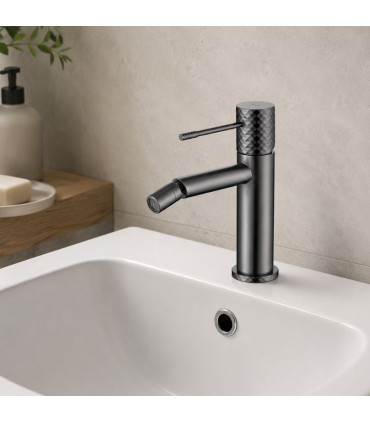 Rubinetto Monocomando per Bidet GENOVA Black gun metal