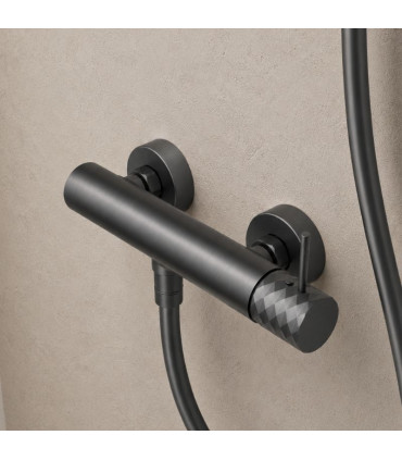 Set Doccia Monocomando con supporto GENOVA Black gun metal