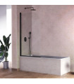 Box doccia frontale per vasca da bagno RITA Nero