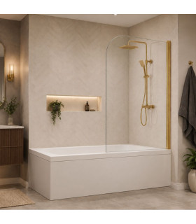 Box doccia frontale per vasca da bagno RITA Oro