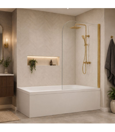 Box doccia frontale per vasca da bagno RITA Oro