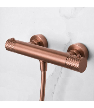 Set Doccia Termostatico con supporto GENOVA Oro rosa