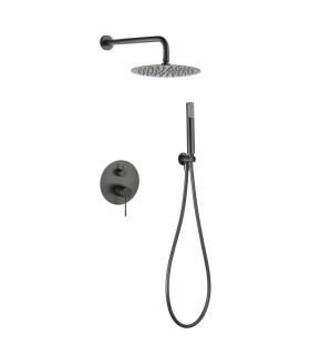 Set Doccia Incassati Monocomando GENOVA Black gun metal