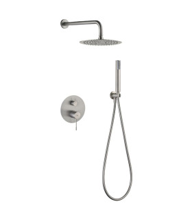 Set Doccia Incassati Monocomando GENOVA Nichel