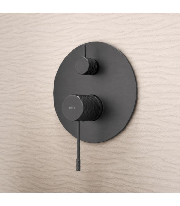 Set Doccia Incassati Monocomando PIAMONTE Black gun metal