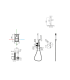 Set Doccia Incassati Monocomando PIAMONTE Black gun metal