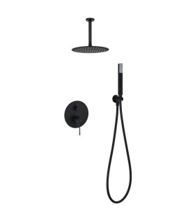 Set Doccia Incassati Monocomando PIAMONTE Nero