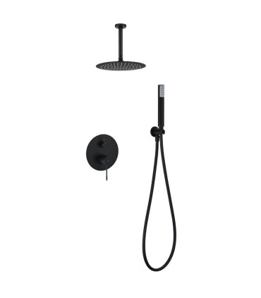 Set Doccia Incassati Monocomando PIAMONTE Nero