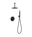 Set Doccia Incassati Monocomando PIAMONTE Nero