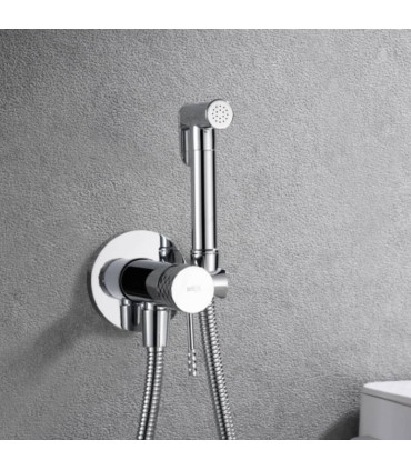 Doccia Igienica per Bidet con rubinetto incassato GENOVA Cromo