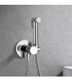 Doccia Igienica per Bidet con rubinetto incassato GENOVA Cromo