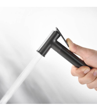 Doccia Igienica per Bidet con rubinetto incassato GENOVA Black gun metal