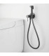 Doccia Igienica per Bidet con rubinetto incassato GENOVA Black gun metal