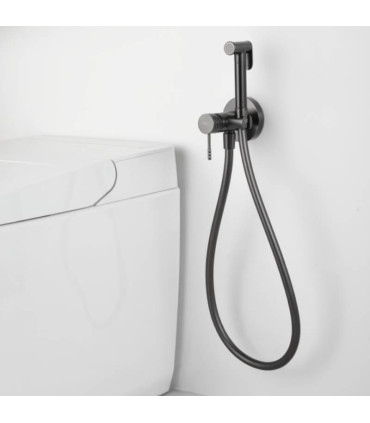 Doccia Igienica per Bidet con rubinetto incassato GENOVA Black gun metal