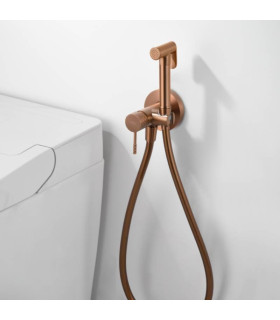 Doccia Igienica per Bidet con rubinetto incassato GENOVA Oro rosa