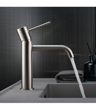 Rubinetto Lavabo Monocomando Níquel Serie MONZA