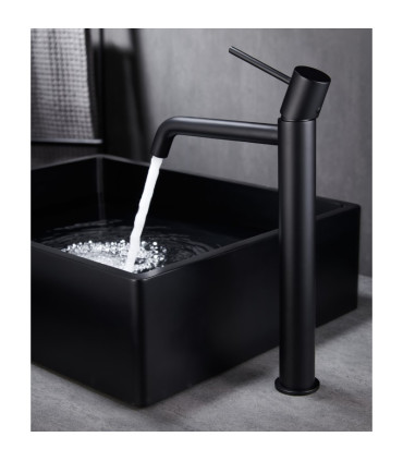 Miscelatore per lavabo a canna alta MONZA Nero