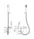 Set Doccia Monocomando con supporto MONZA Nichel