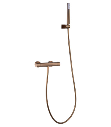 Set Doccia Termostatico con supporto MONZA Oro rosa