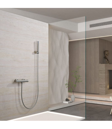Set Doccia Termostatico con supporto MONZA Nichel
