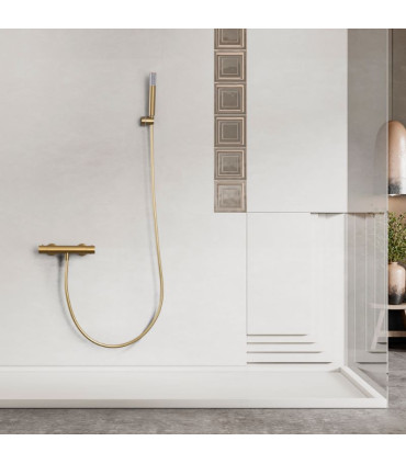 Set Doccia Termostatico con supporto MONZA Oro