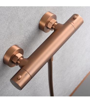 Set Doccia Termostatico con supporto MONZA Oro rosa