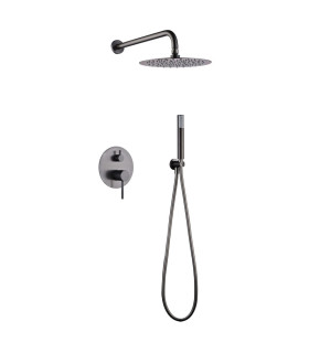 Set Doccia Incassati Monocomando MONZA Black gun metal