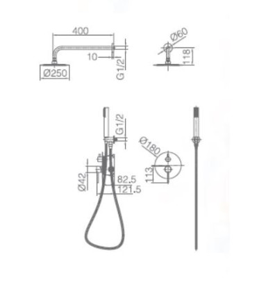 Set Doccia Incassati Monocomando MONZA Cromo
