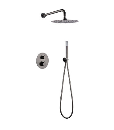 Set Doccia Incassati Termostático MONZA Black gun metal