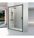 Box doccia frontale Fisso + Scorrevole SIENA Nero